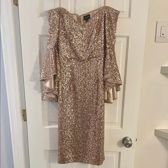 Blush And Gold Sequin Dress Gia Gold Blush Sequin Backless Midi Dress   Honor Gold Mini Silver Sequins dress #1436